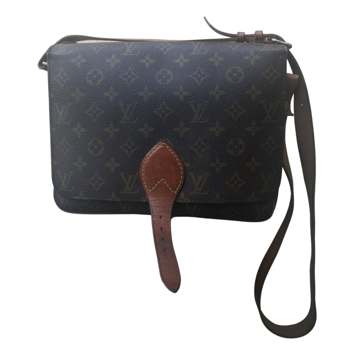 Cartouchière leather crossbody bag