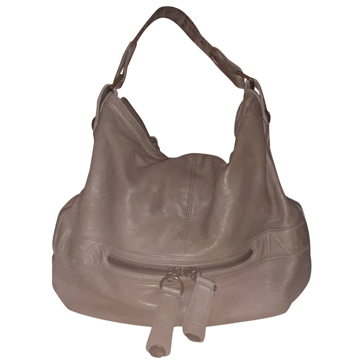 Tote Flower leather handbag