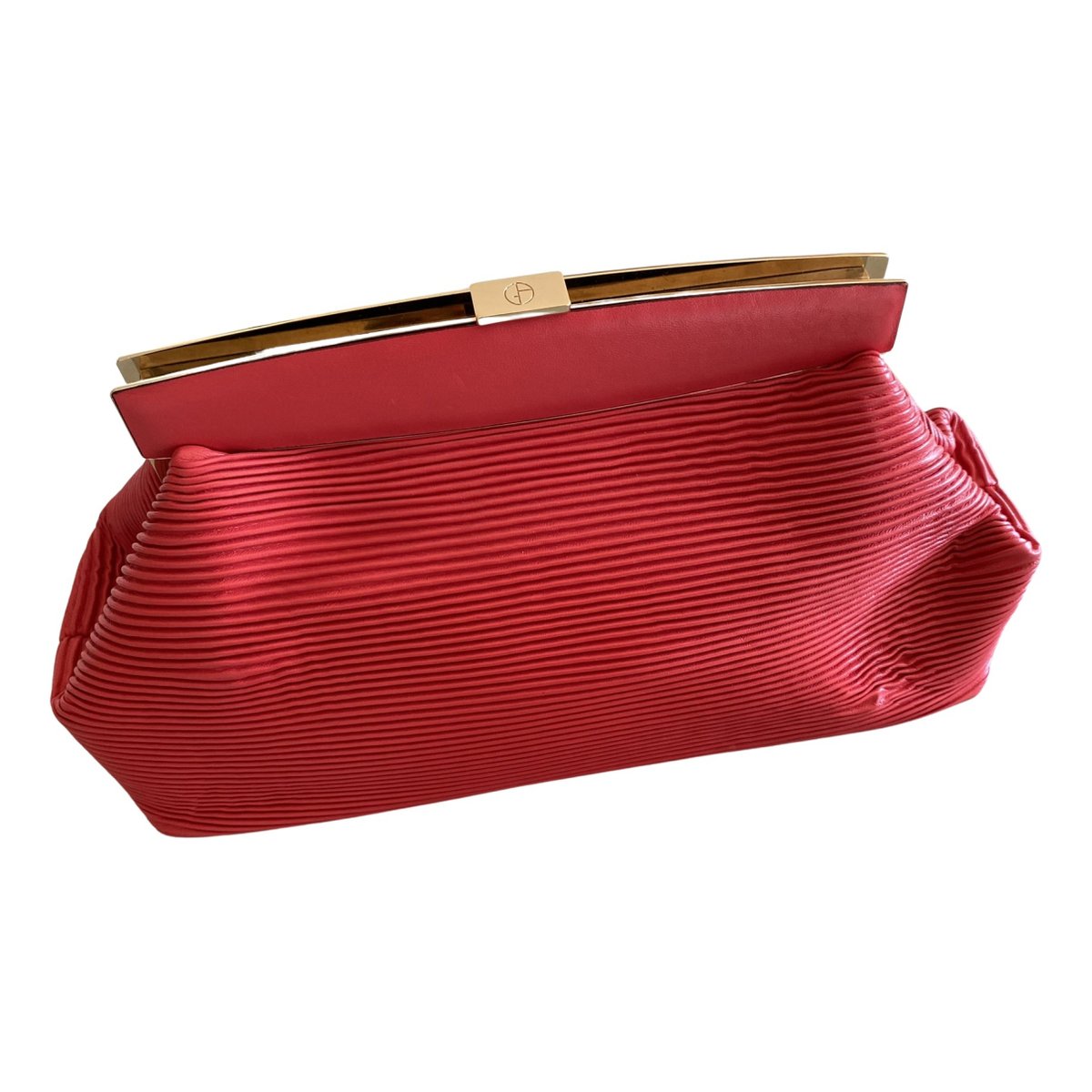 Leather clutch bag