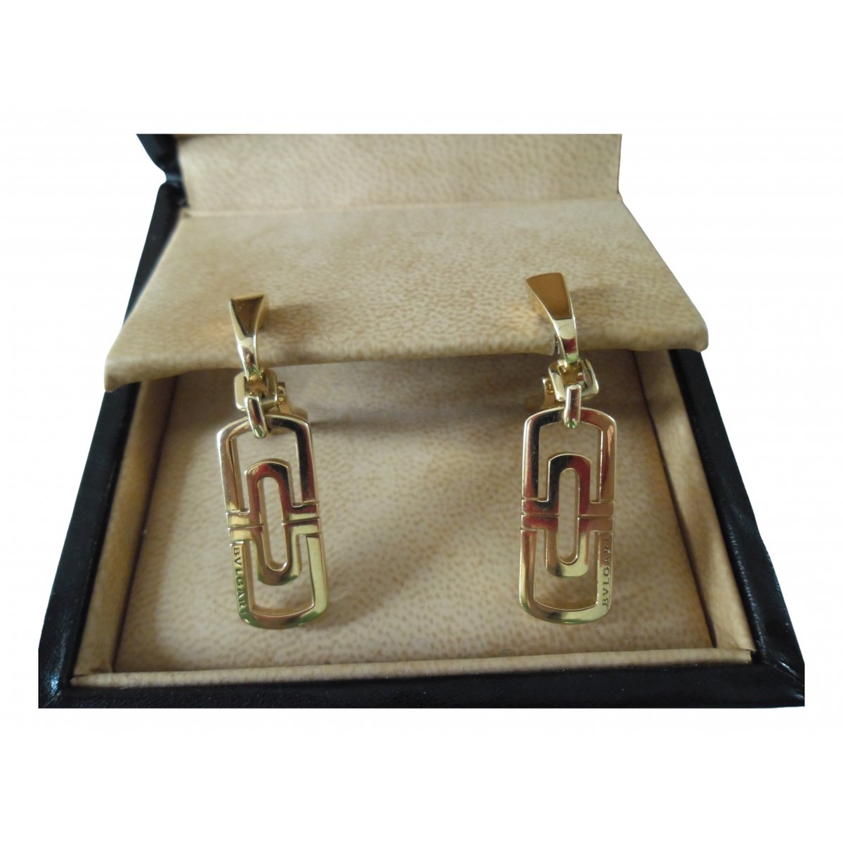 Parentesi yellow gold earrings