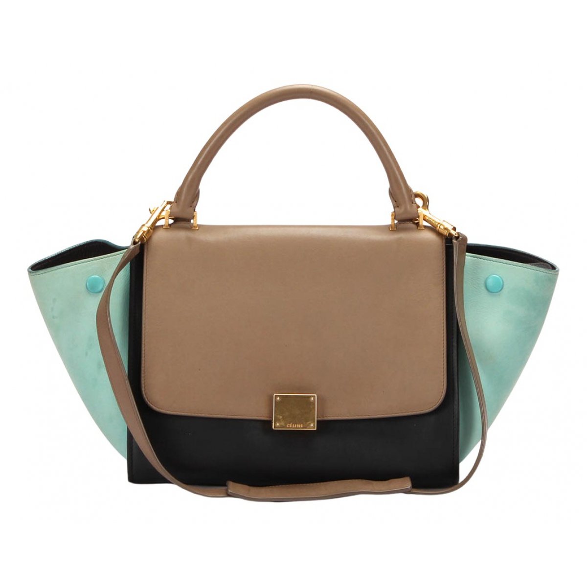 Trapeze leather handbag