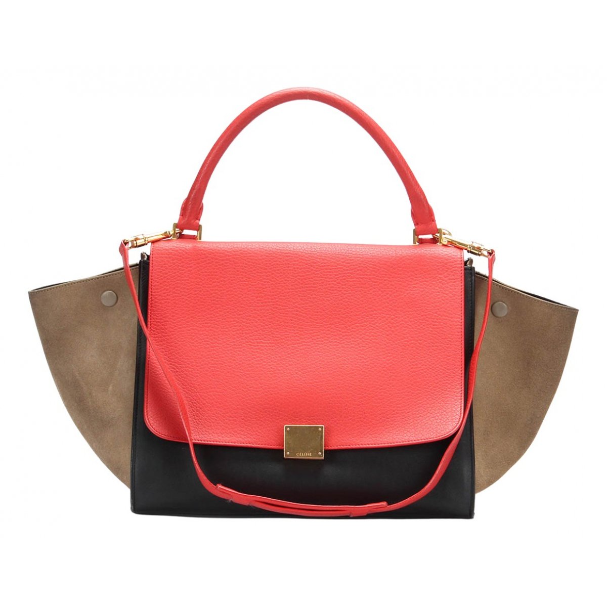Trapeze leather handbag