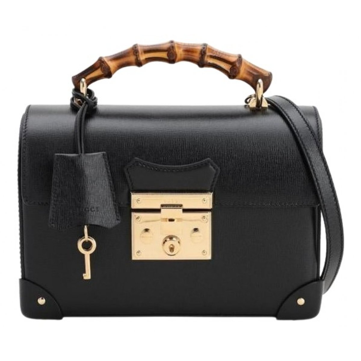 Padlock leather crossbody bag