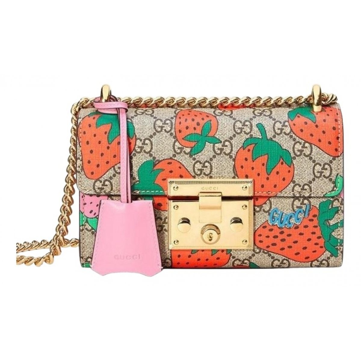 Padlock leather crossbody bag