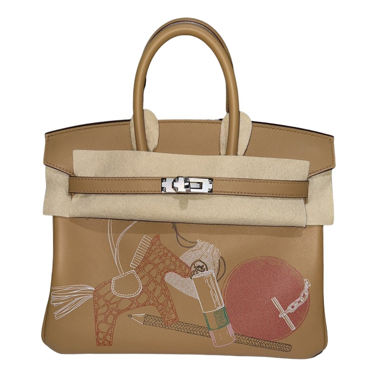 Birkin 25 leather handbag