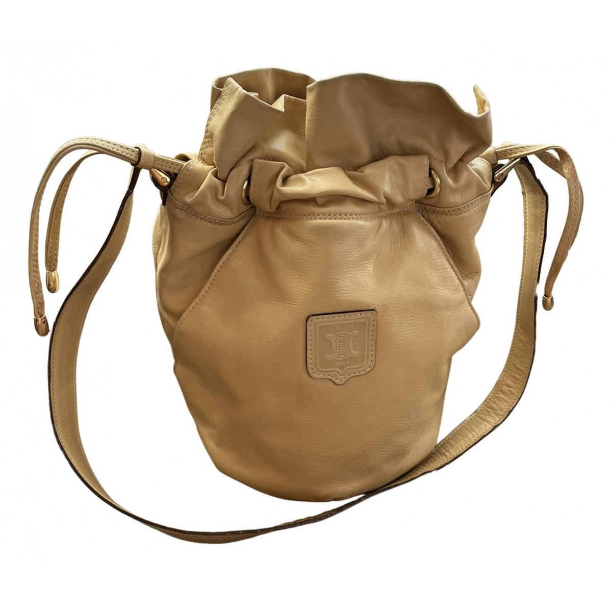 Clasp Bucket leather handbag