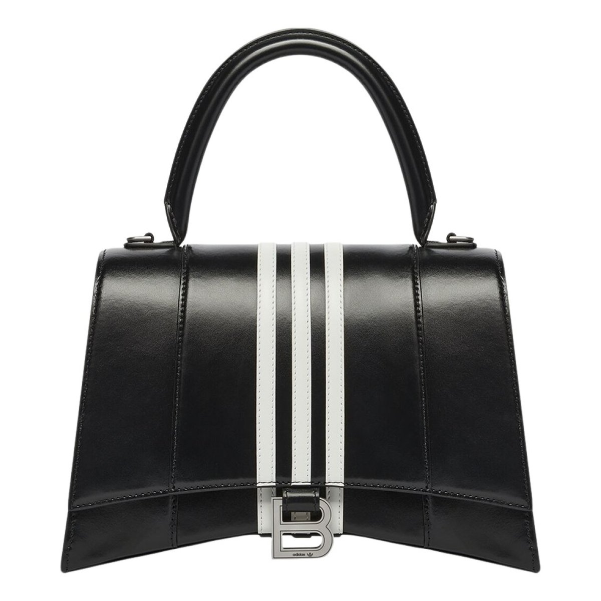 Hourglass leather crossbody bag