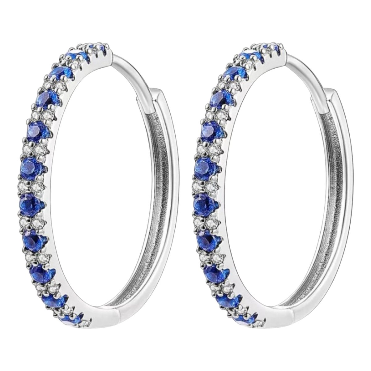 Saphir silver earrings
