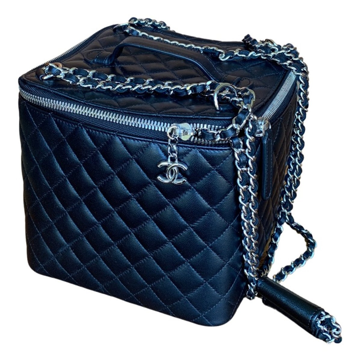 Vanity leather handbag