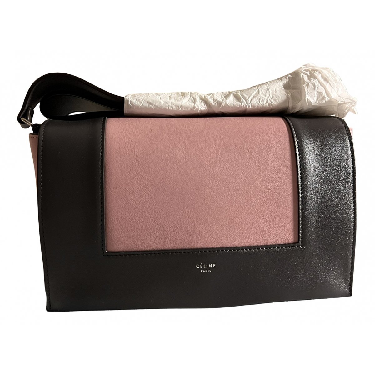 Frame leather handbag