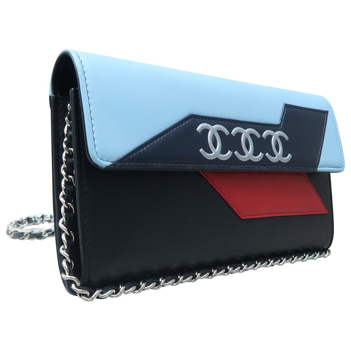 Wallet On Chain leather crossbody bag