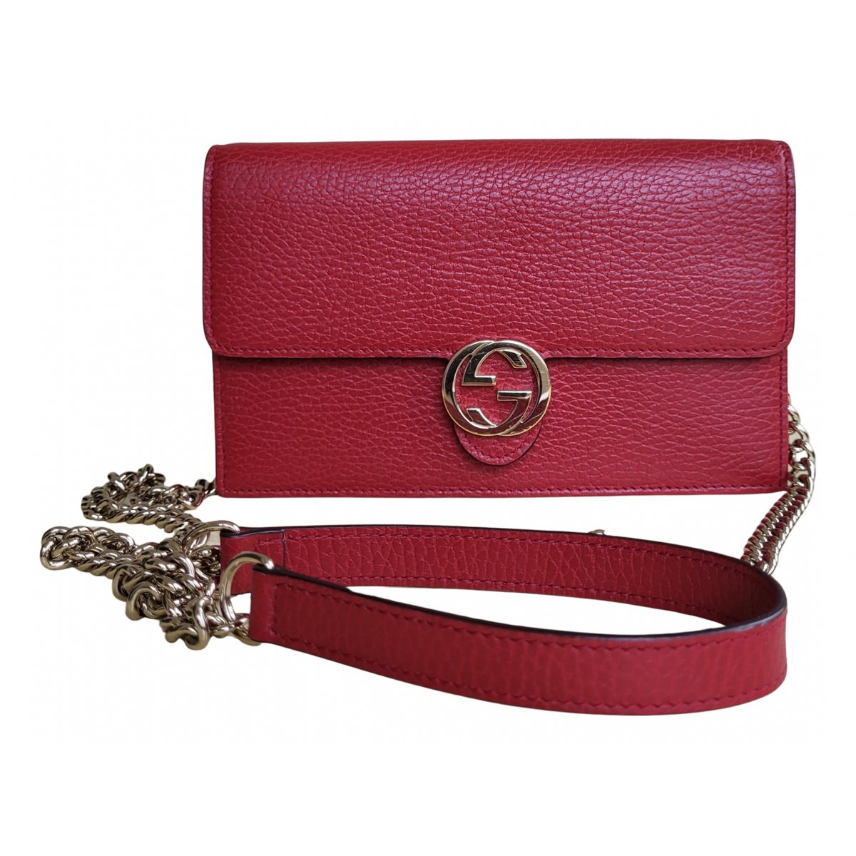 Interlocking leather crossbody bag