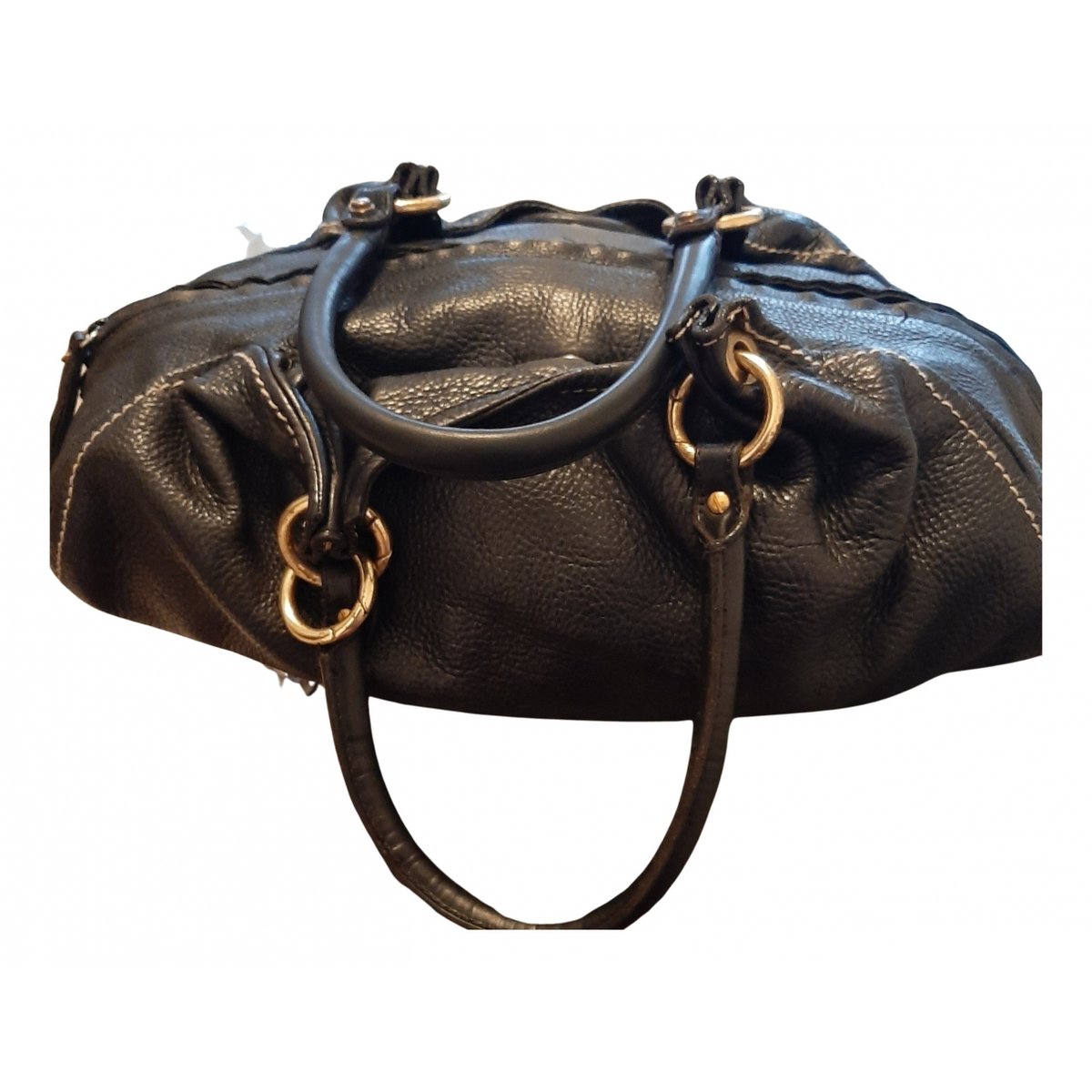 Biker pony-style calfskin handbag