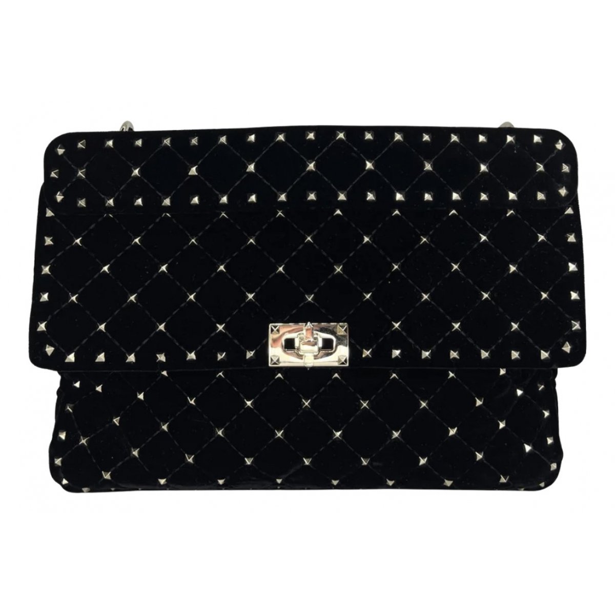 Rockstud spike velvet bag