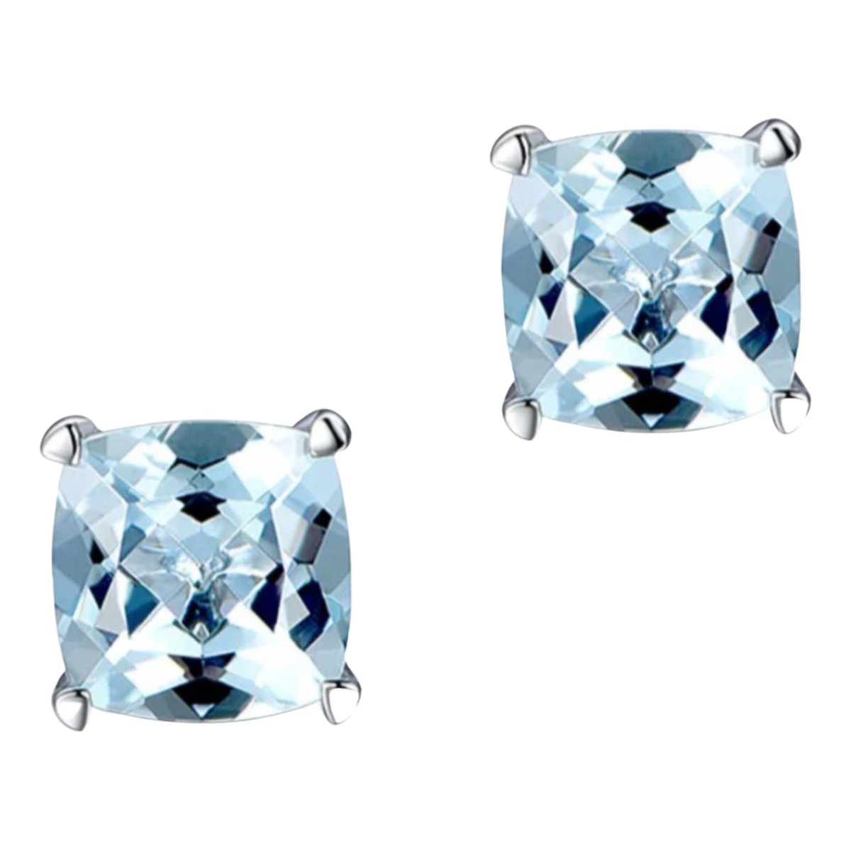 Aigues-Marines silver earrings