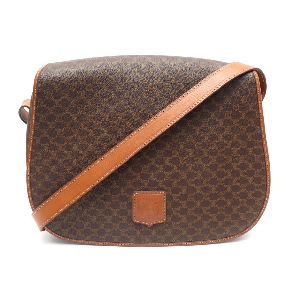 Triomphe chain leather crossbody bag