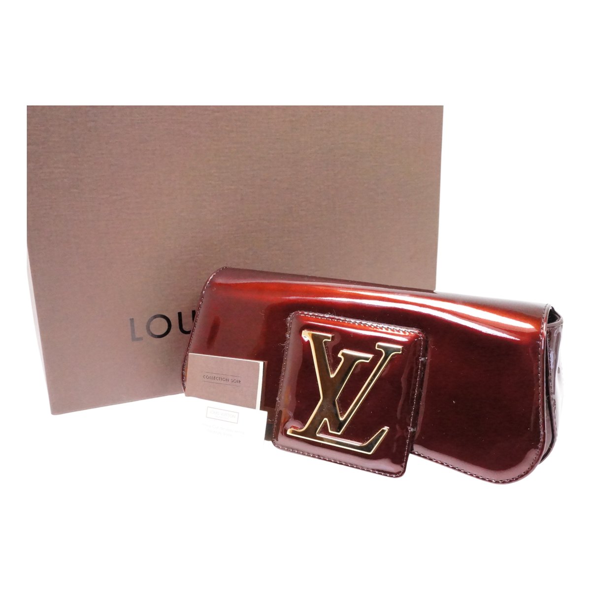 Sobe patent leather clutch bag