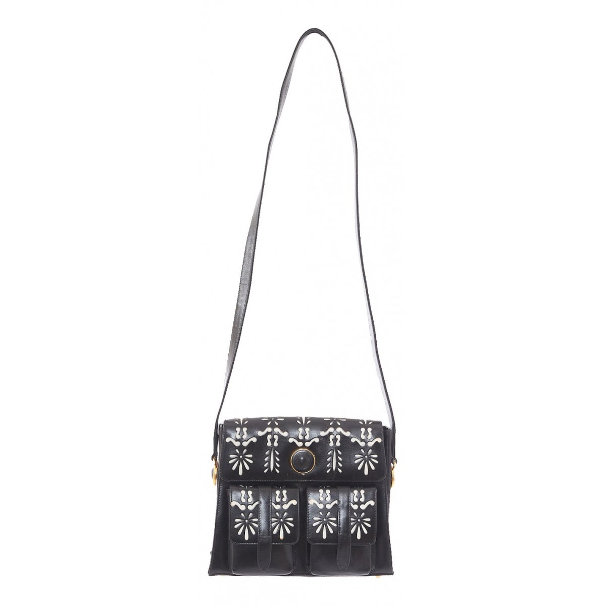 Trapeze leather crossbody bag