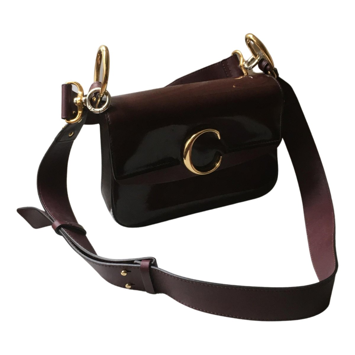 C patent leather handbag