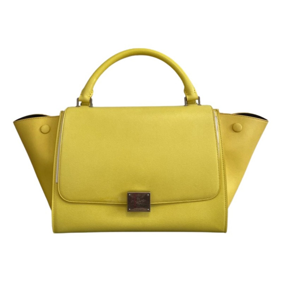 Trapèze leather handbag