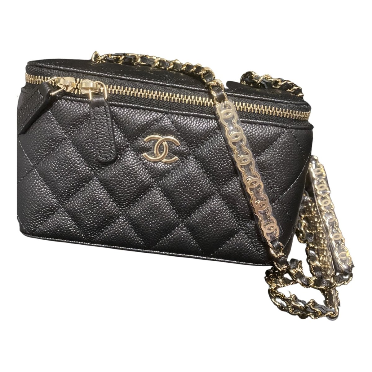 Vanity leather handbag