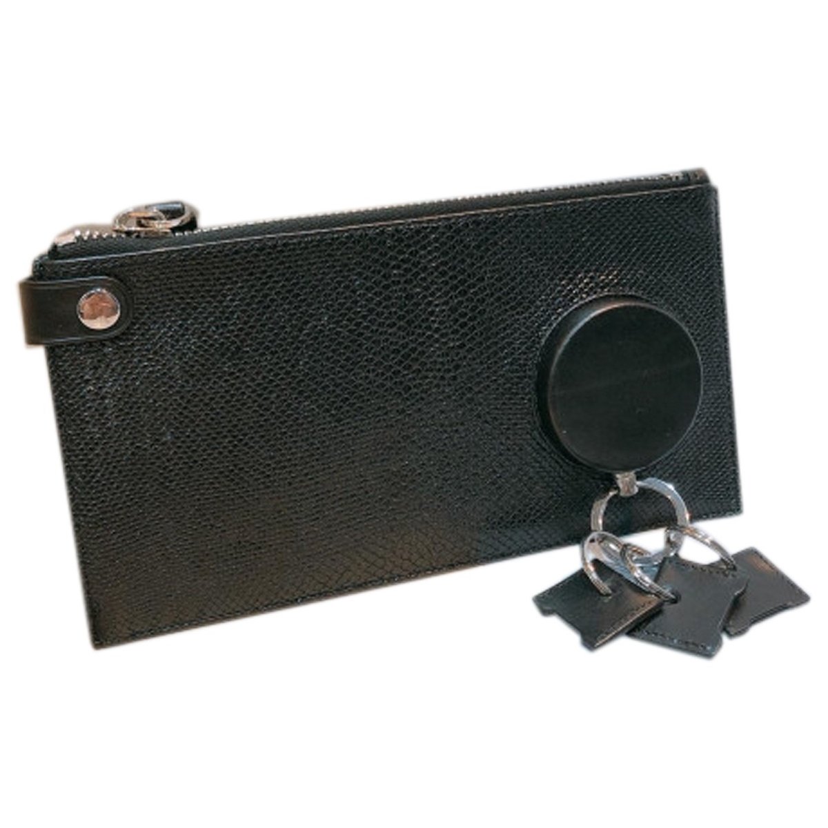 Leather clutch bag