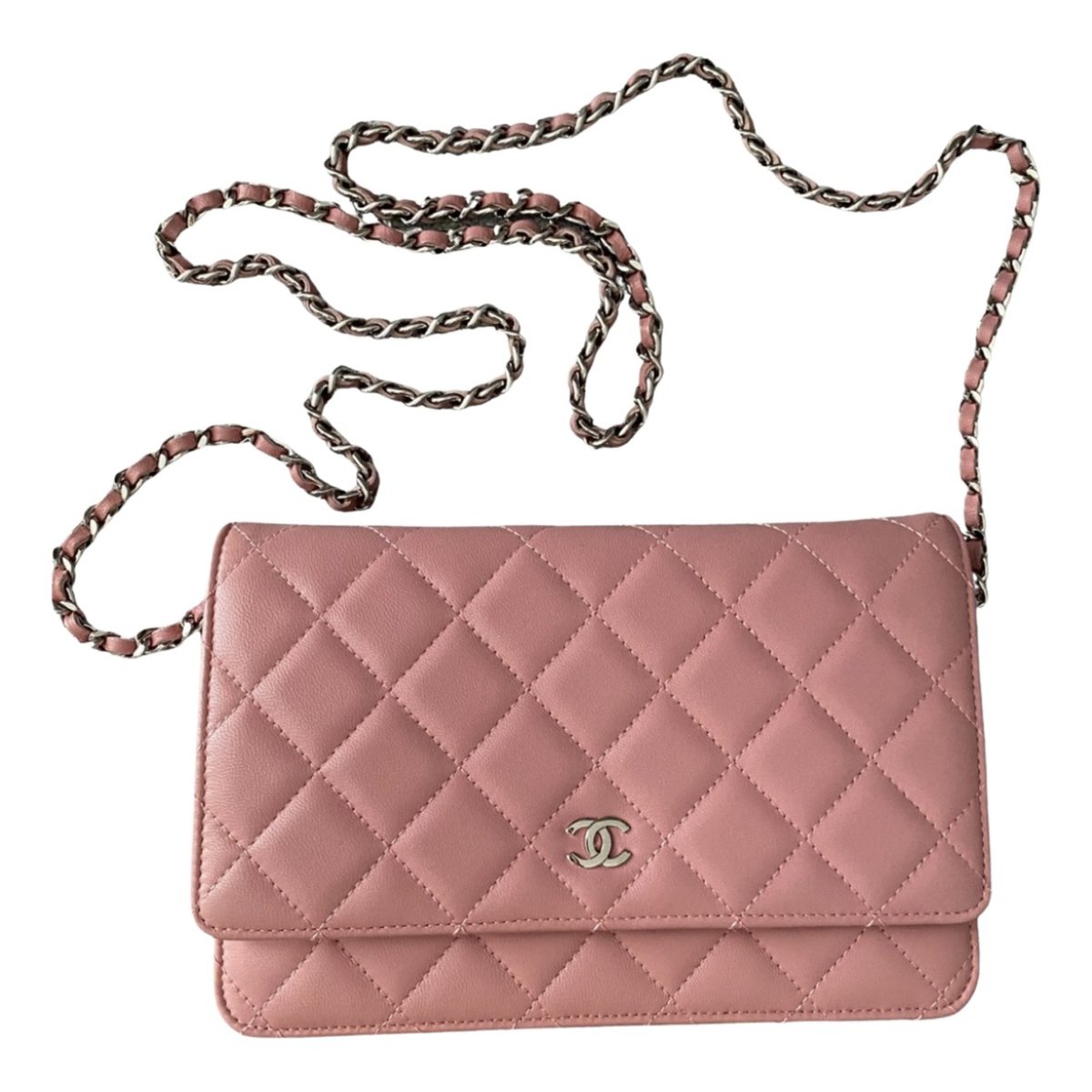Wallet On Chain leather crossbody bag