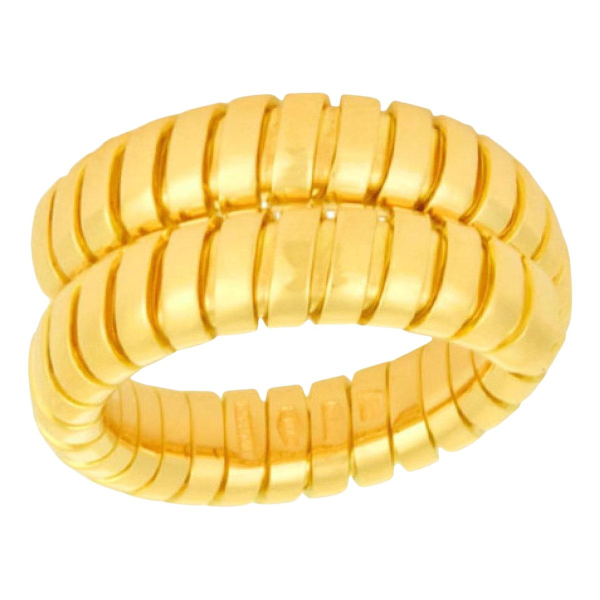 Tubogas yellow gold ring