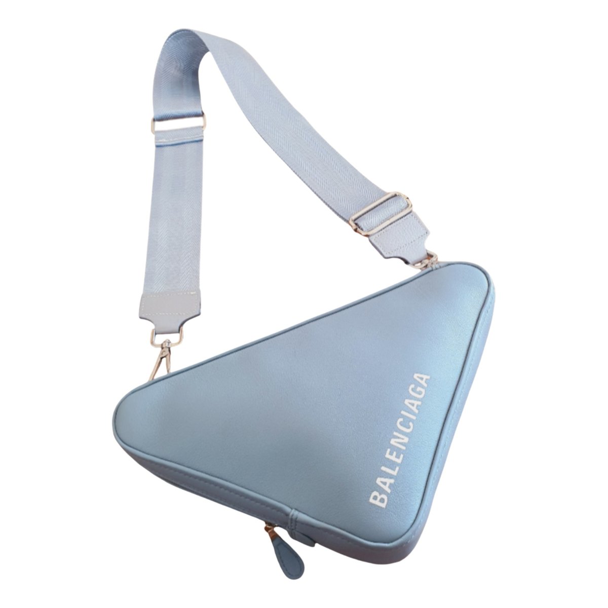 Triangle leather handbag