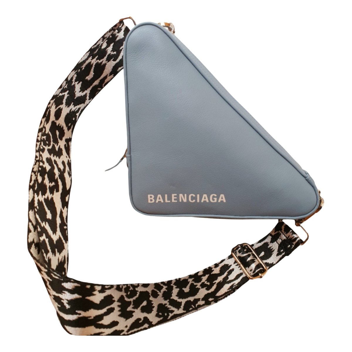 Triangle leather crossbody bag