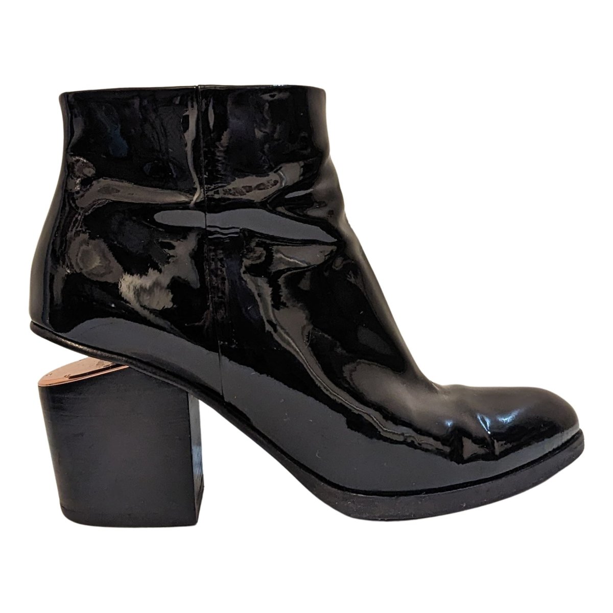 Kelly patent leather ankle boots
