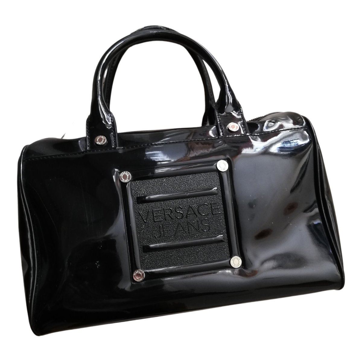 Icon patent leather handbag