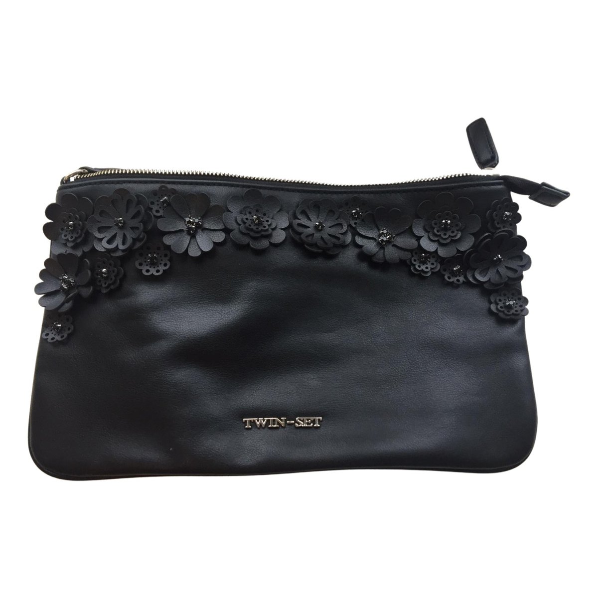 Leather clutch bag