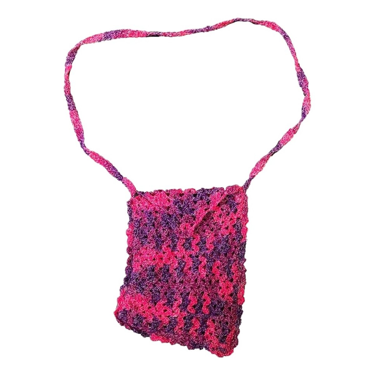 Crochet wool crossbody bag