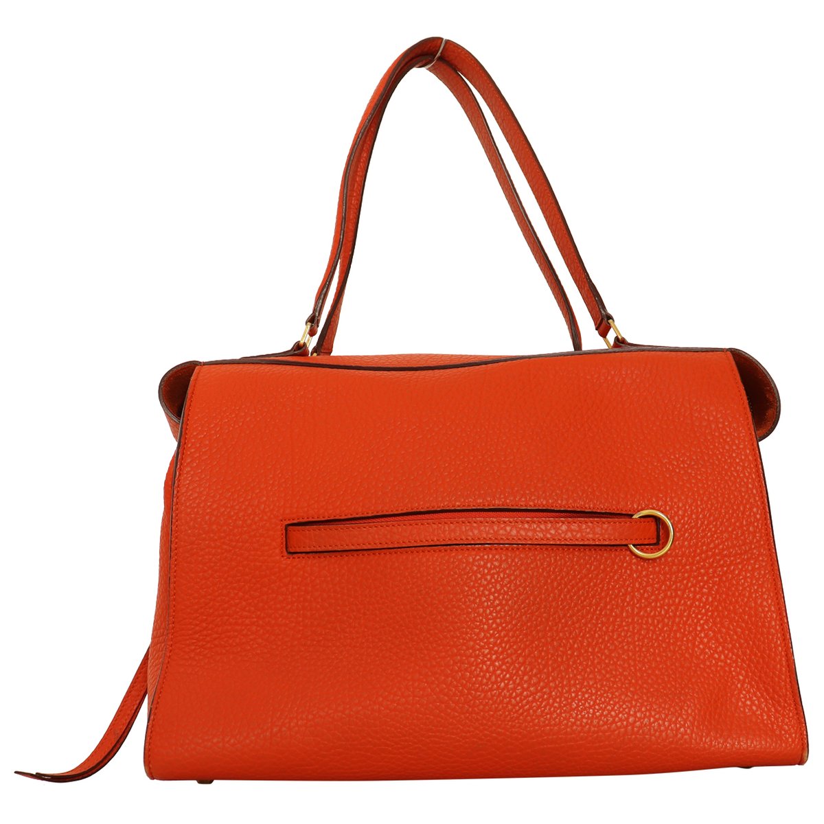 Ring leather handbag