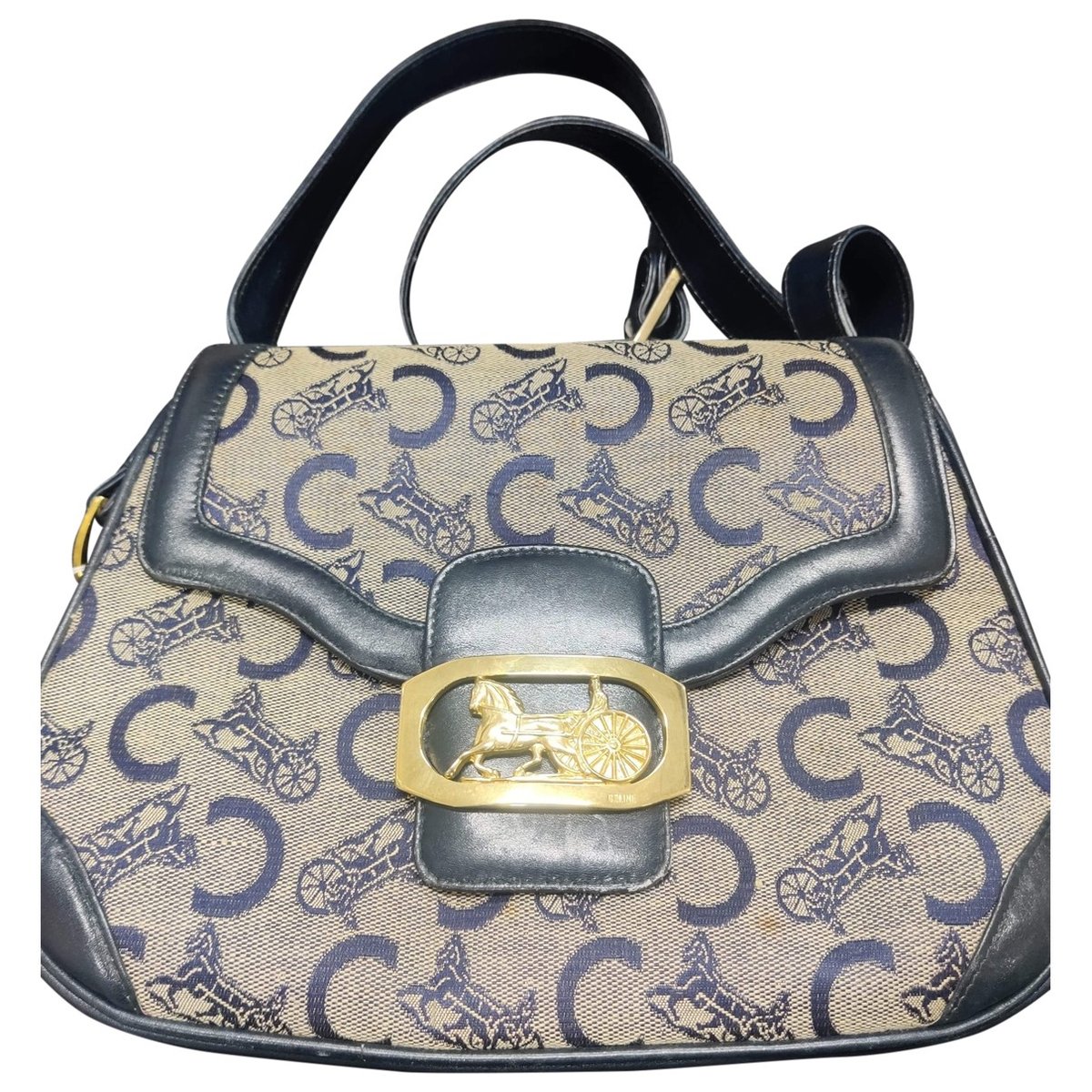 Triomphe Maillon cloth crossbody bag