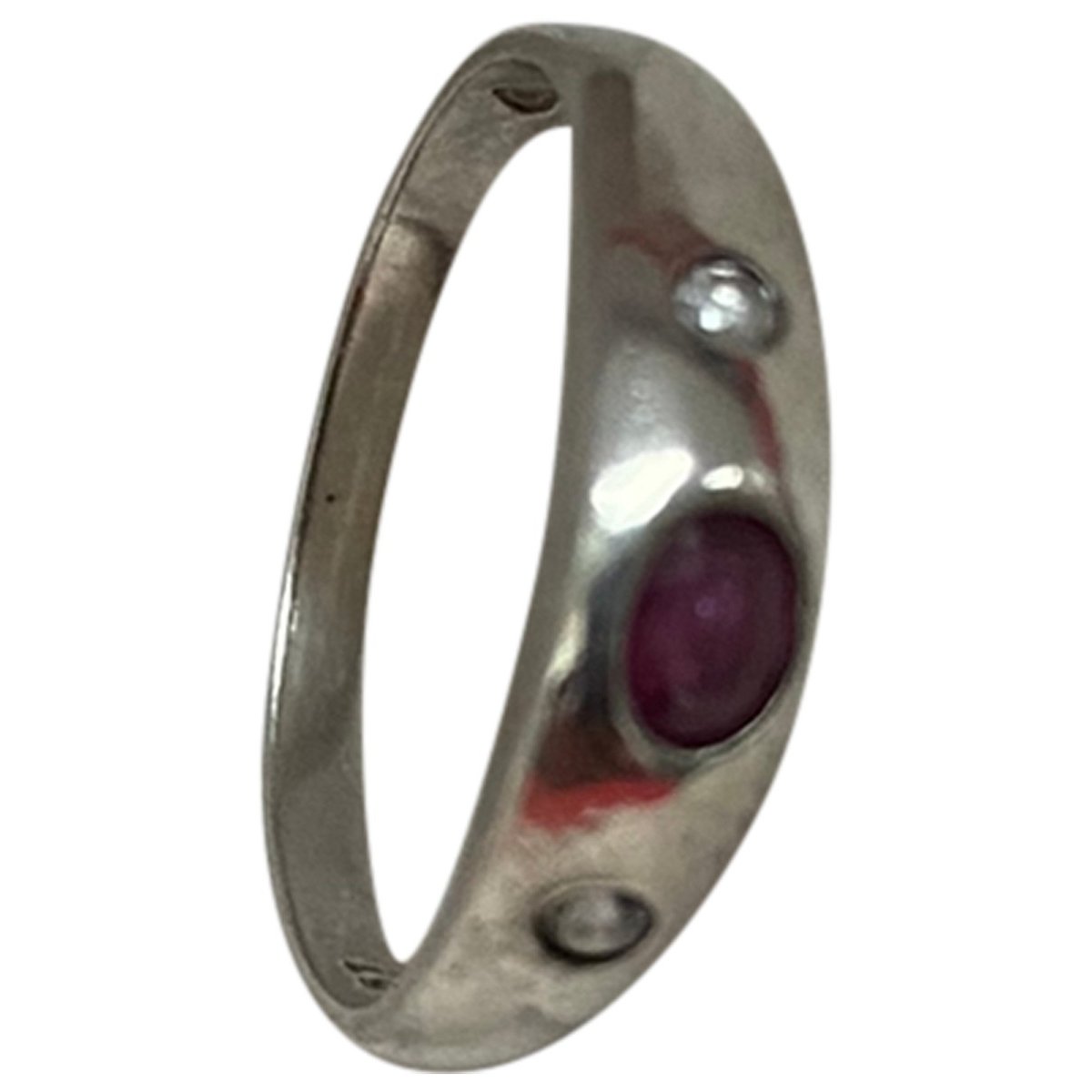 Rubis silver ring