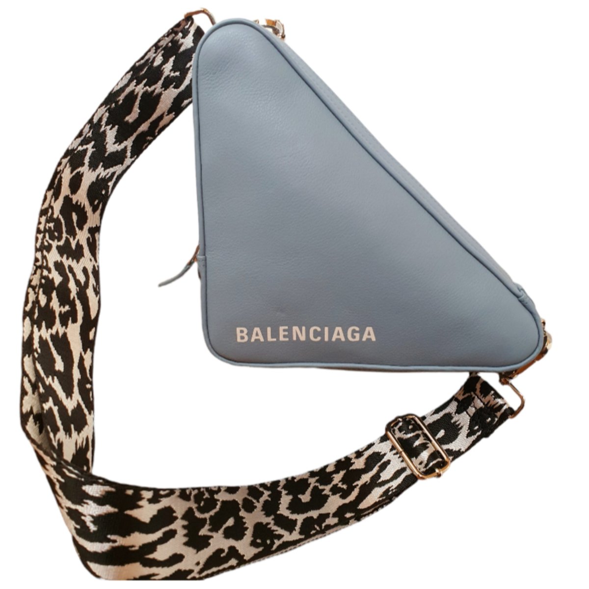 Triangle leather handbag