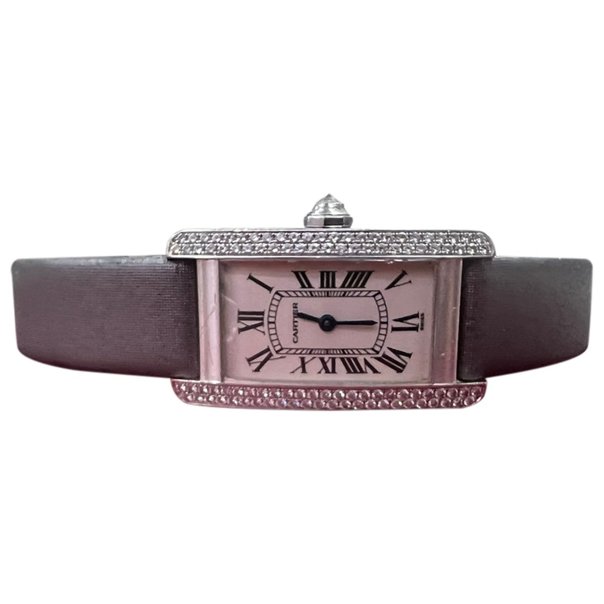 Tank Américaine white gold watch