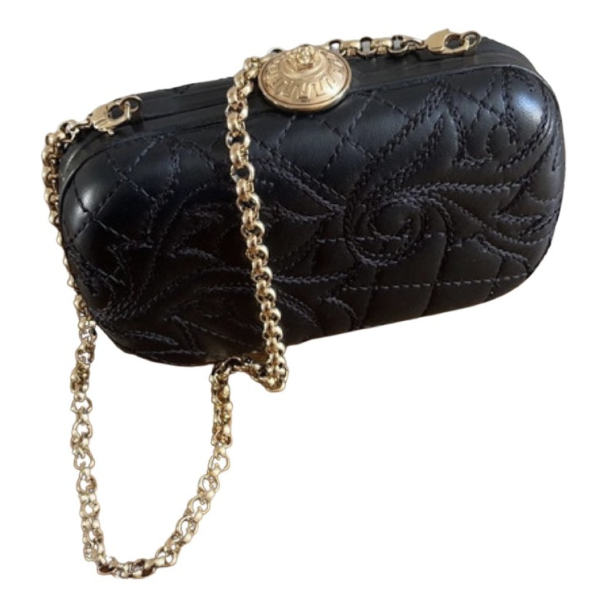 Leather clutch bag