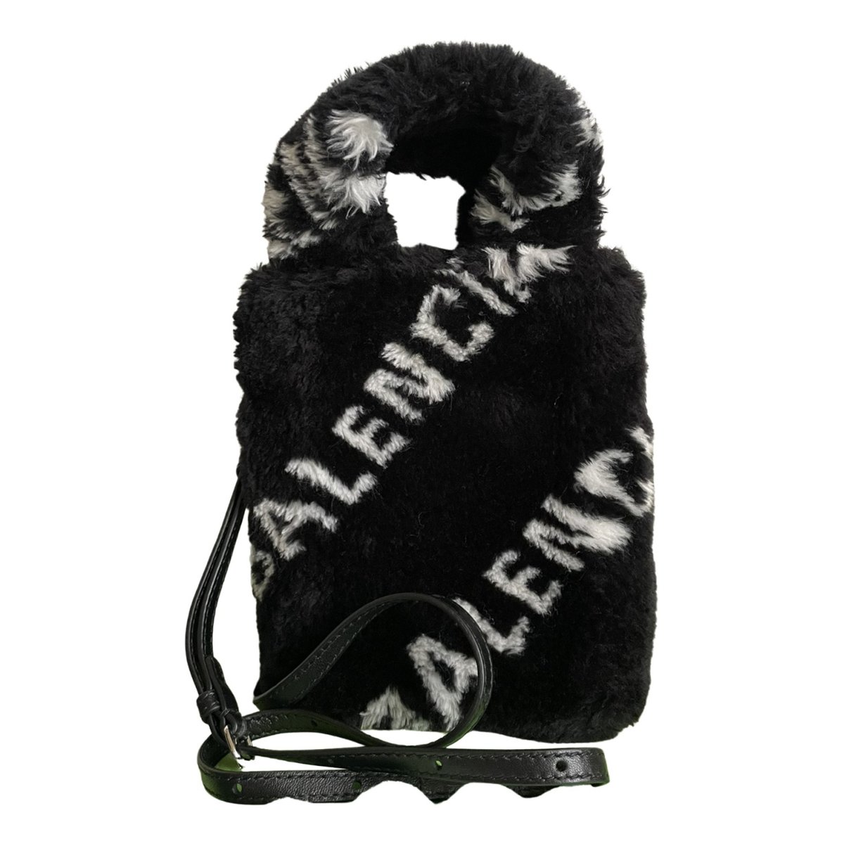 Shopping North South faux fur crossbody bag