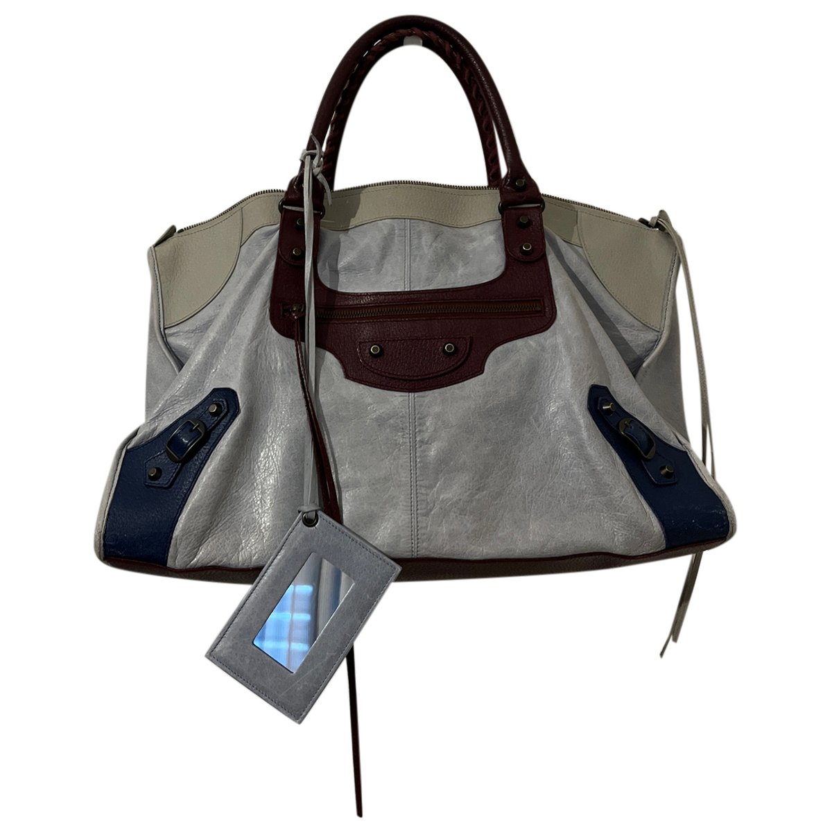 Work leather handbag