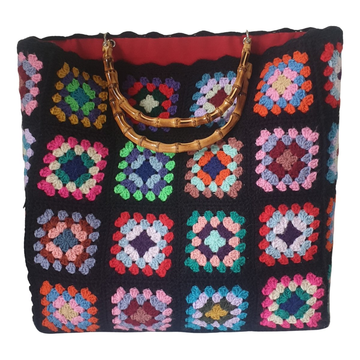 Crochet wool handbag