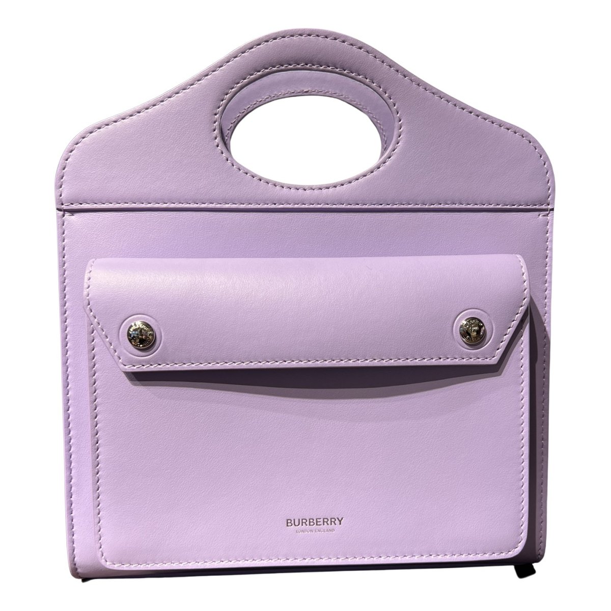Pocket leather handbag