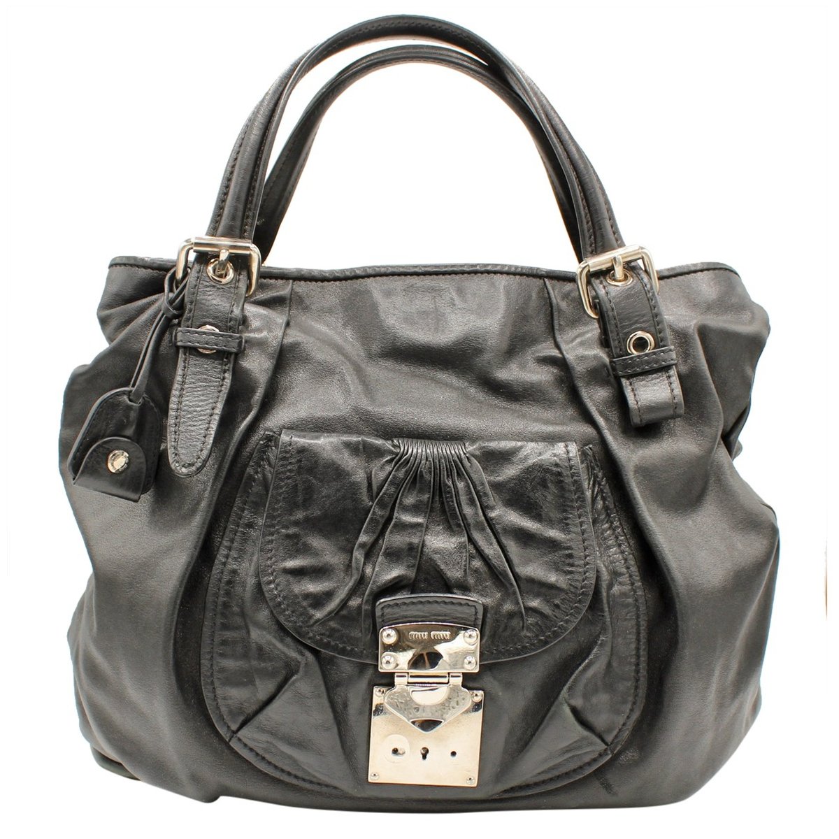 Shopper leather handbag