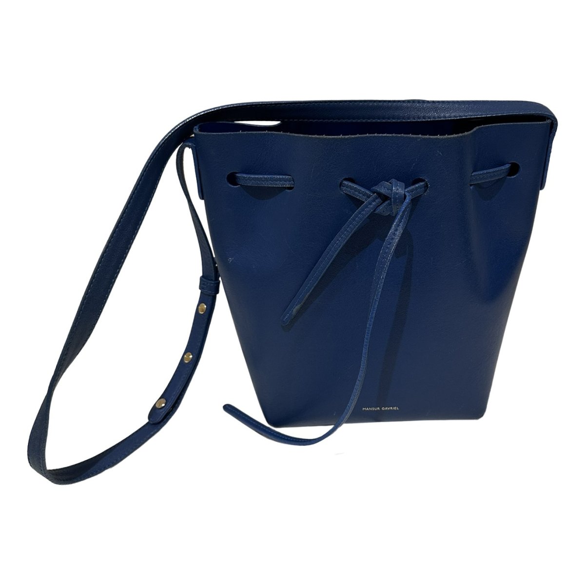 Bucket leather handbag