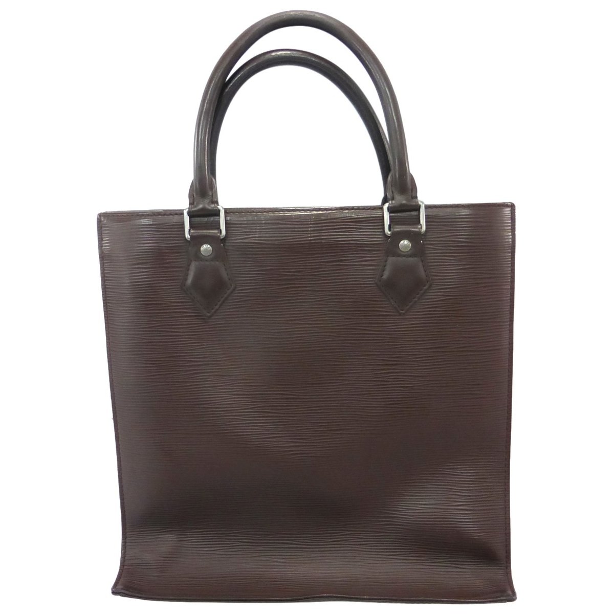 Plat leather handbag