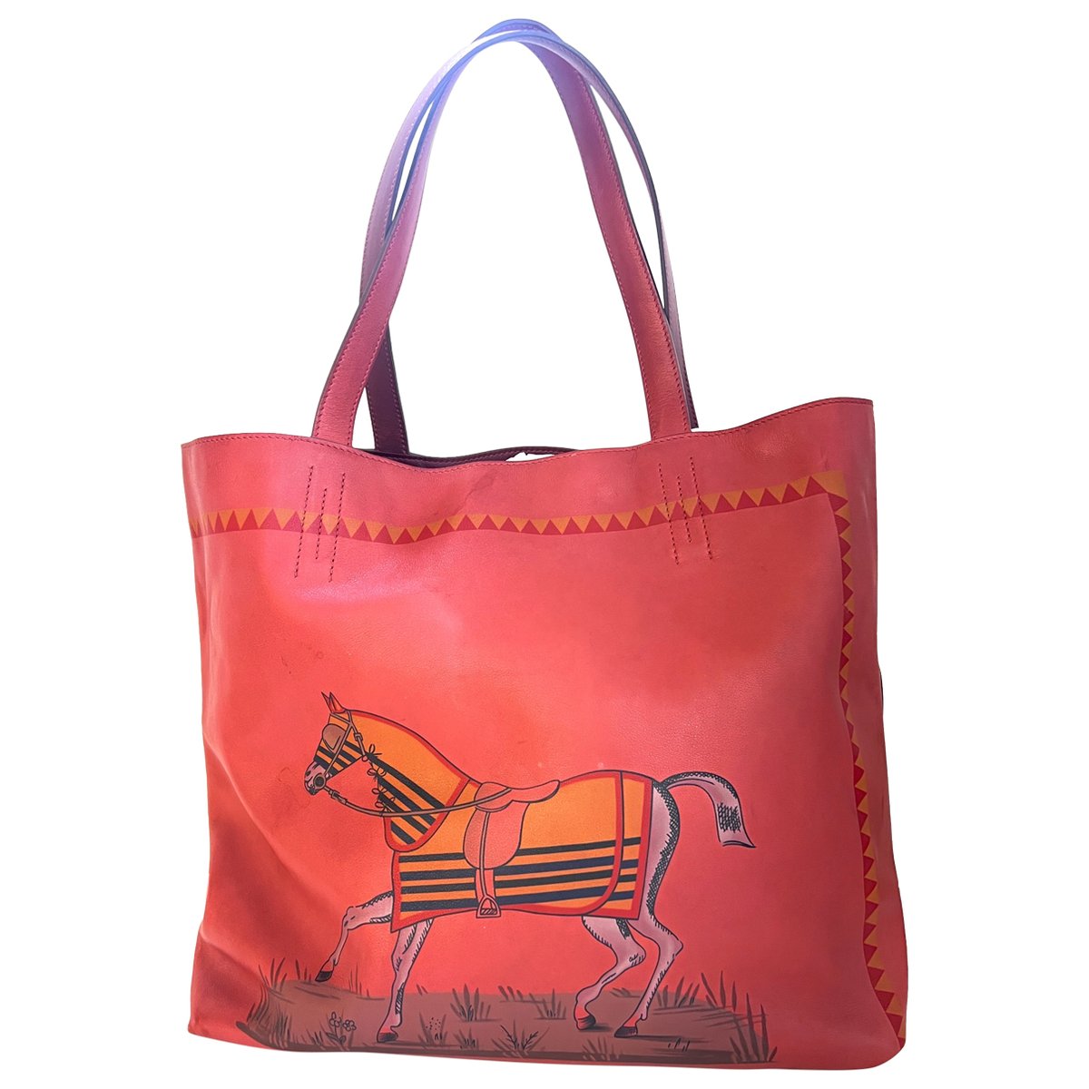 Double sens leather tote