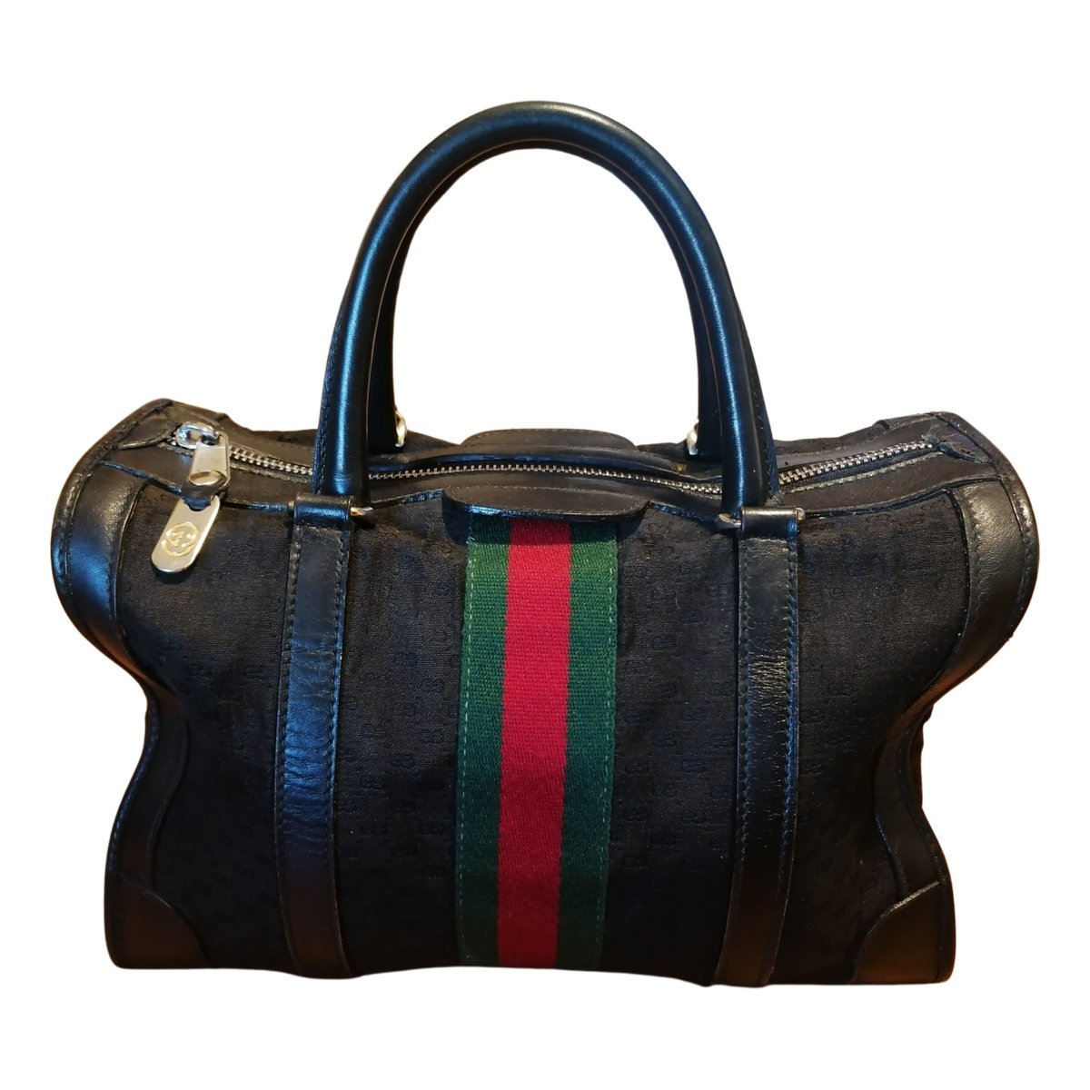 Boston leather bowling bag