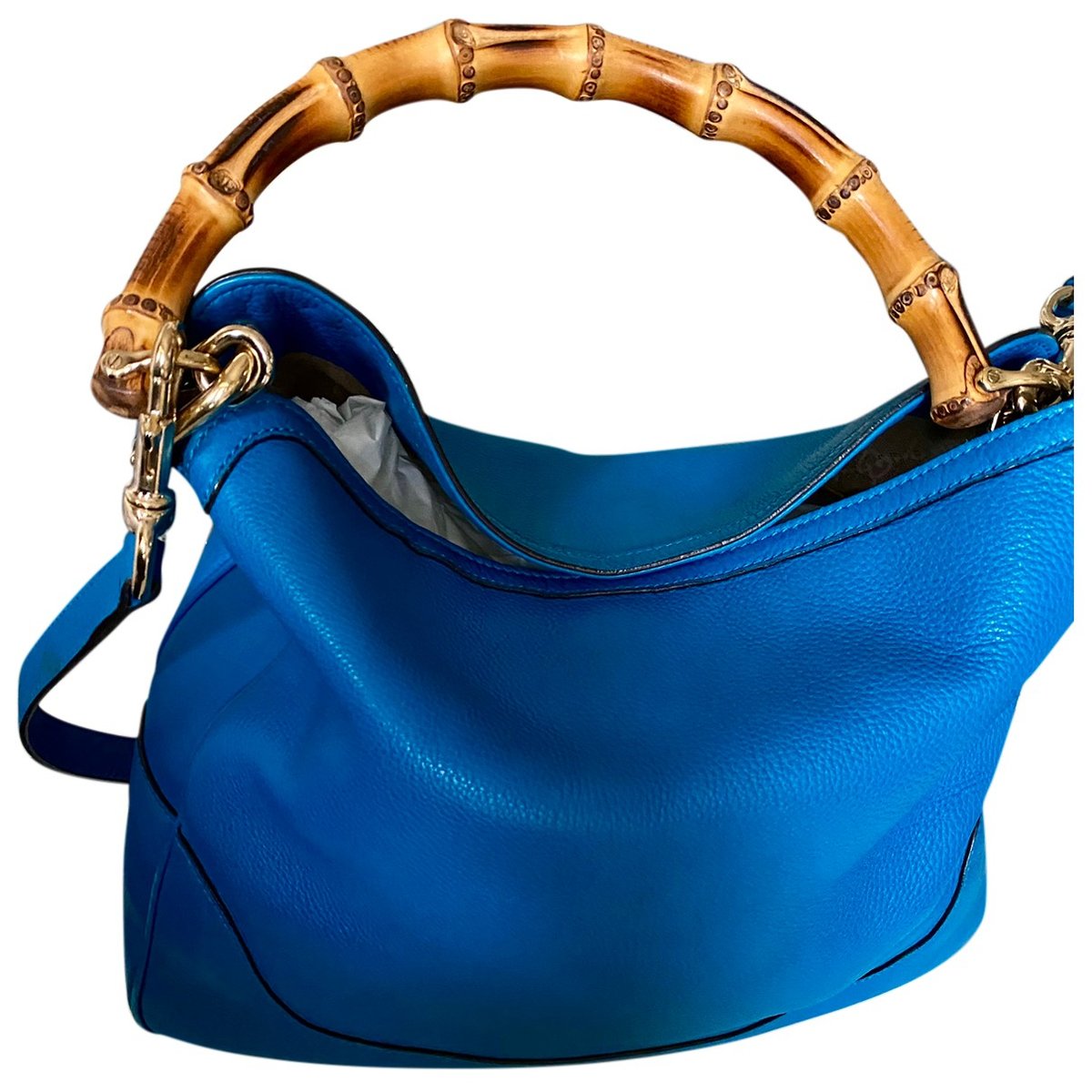 Bamboo Top Handle leather handbag
